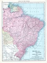 Brazil and Guiana, World Atlas 1913